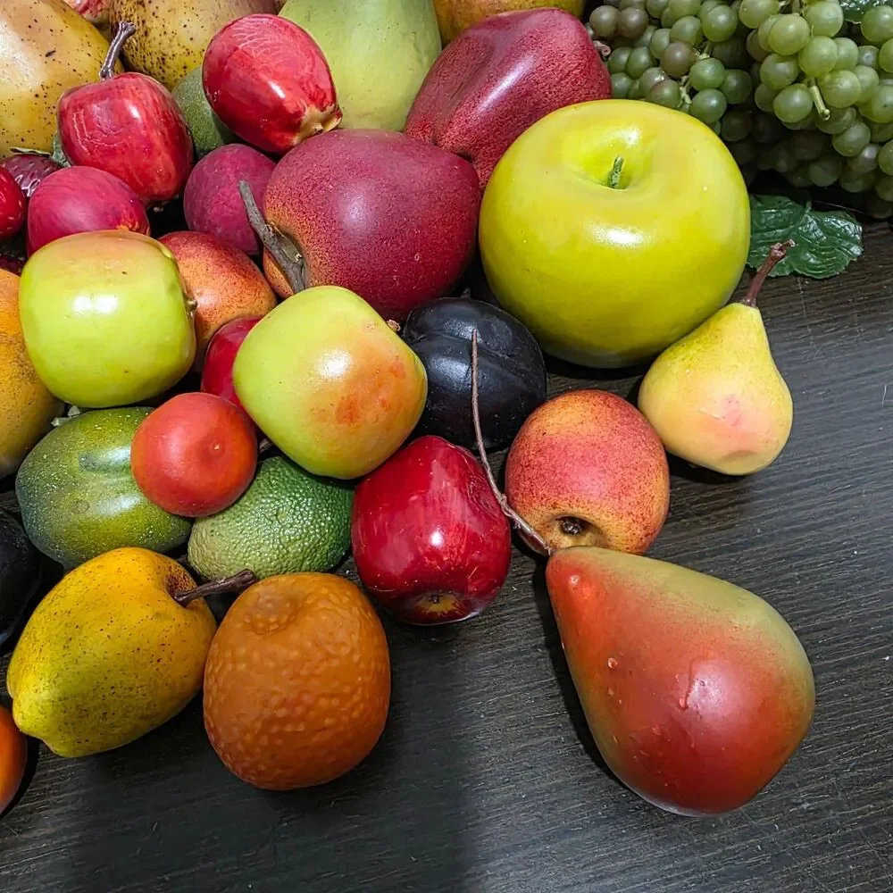 Faux Fruits Collection Realistic Background Display Artificial  Approx 50 pcs